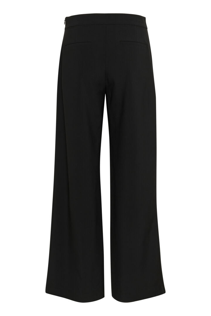 Pantalon noir à jambes larges