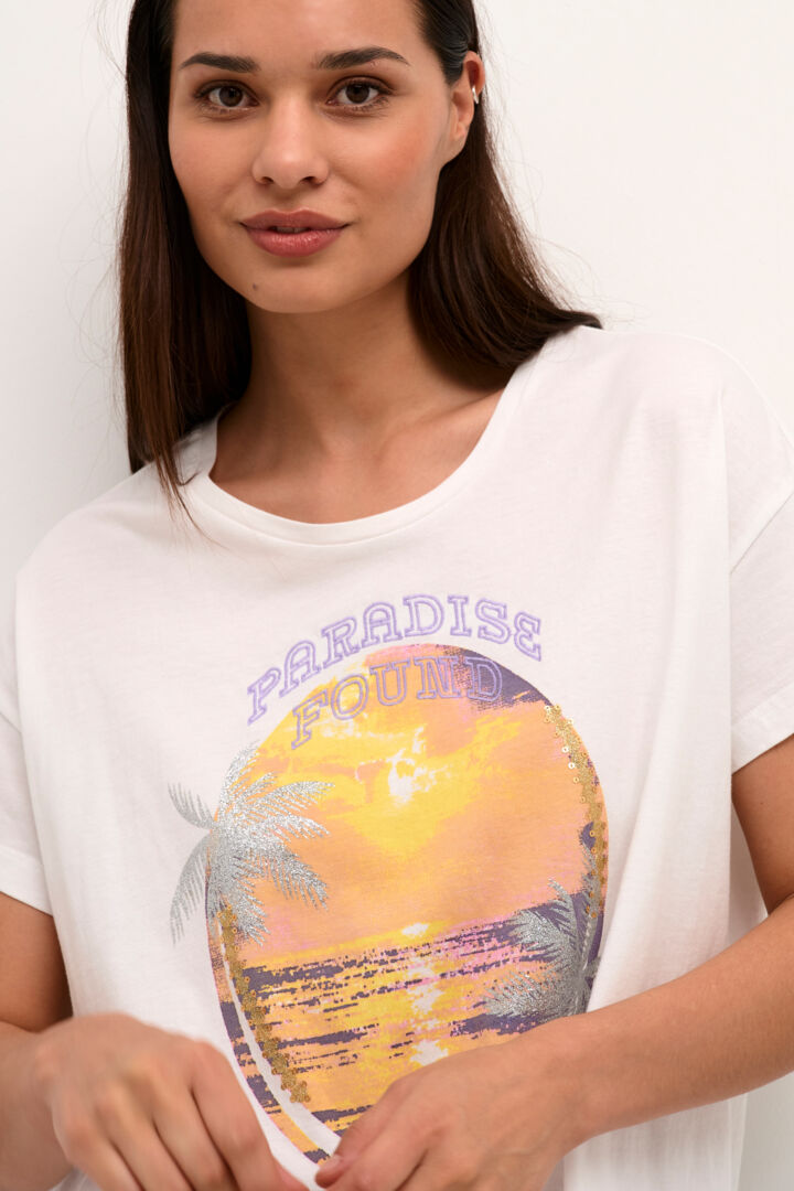 T-shirt imprimé paradisiaque