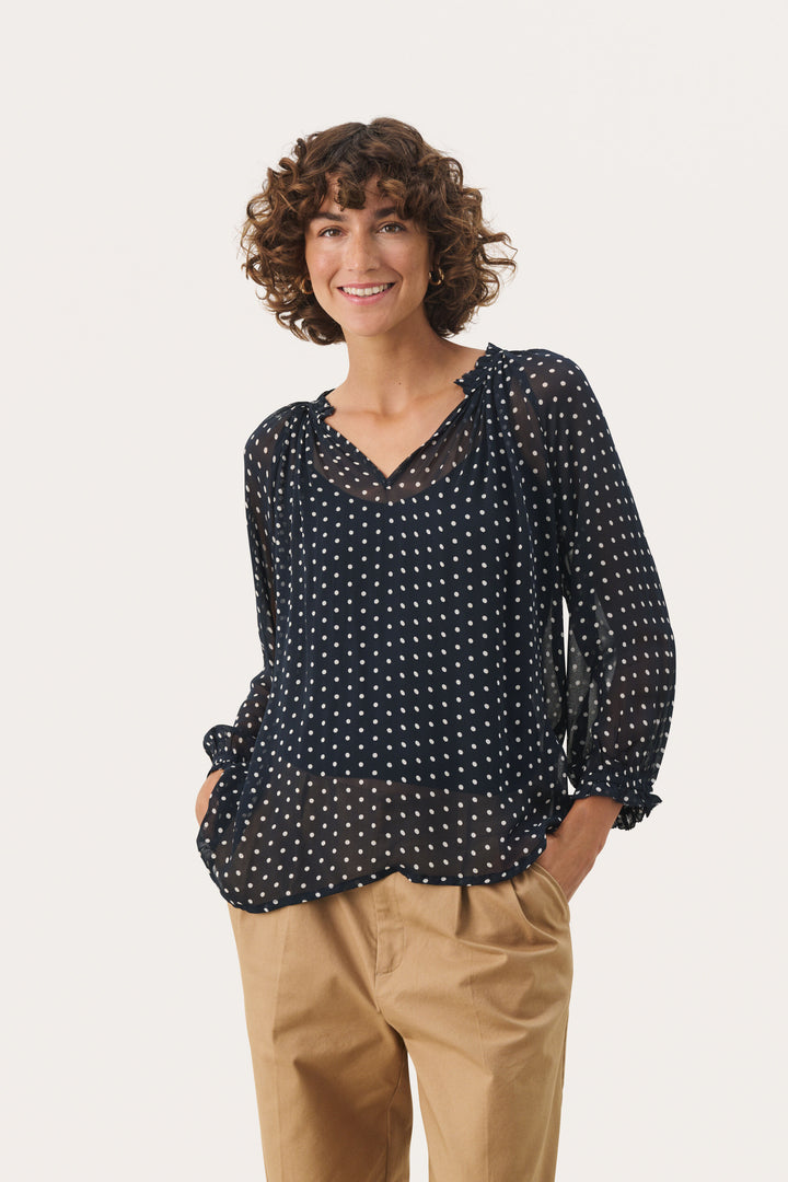 Blouse légère avec motifs