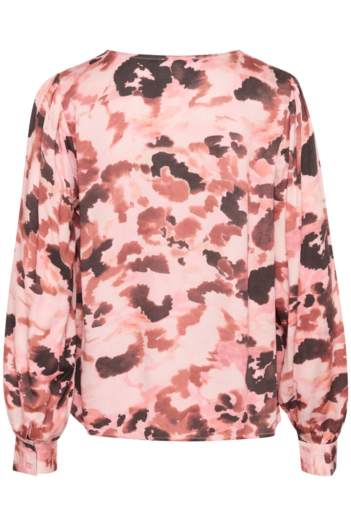 Blouse rose tachetée