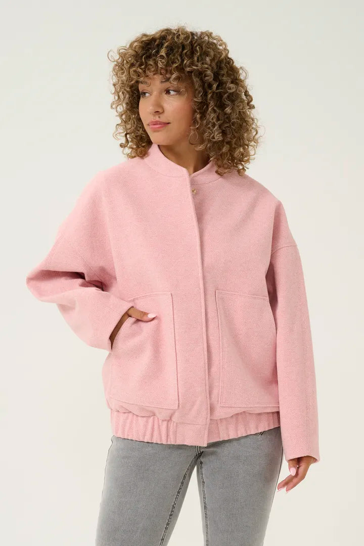 Blouson aviateur rose bonbon