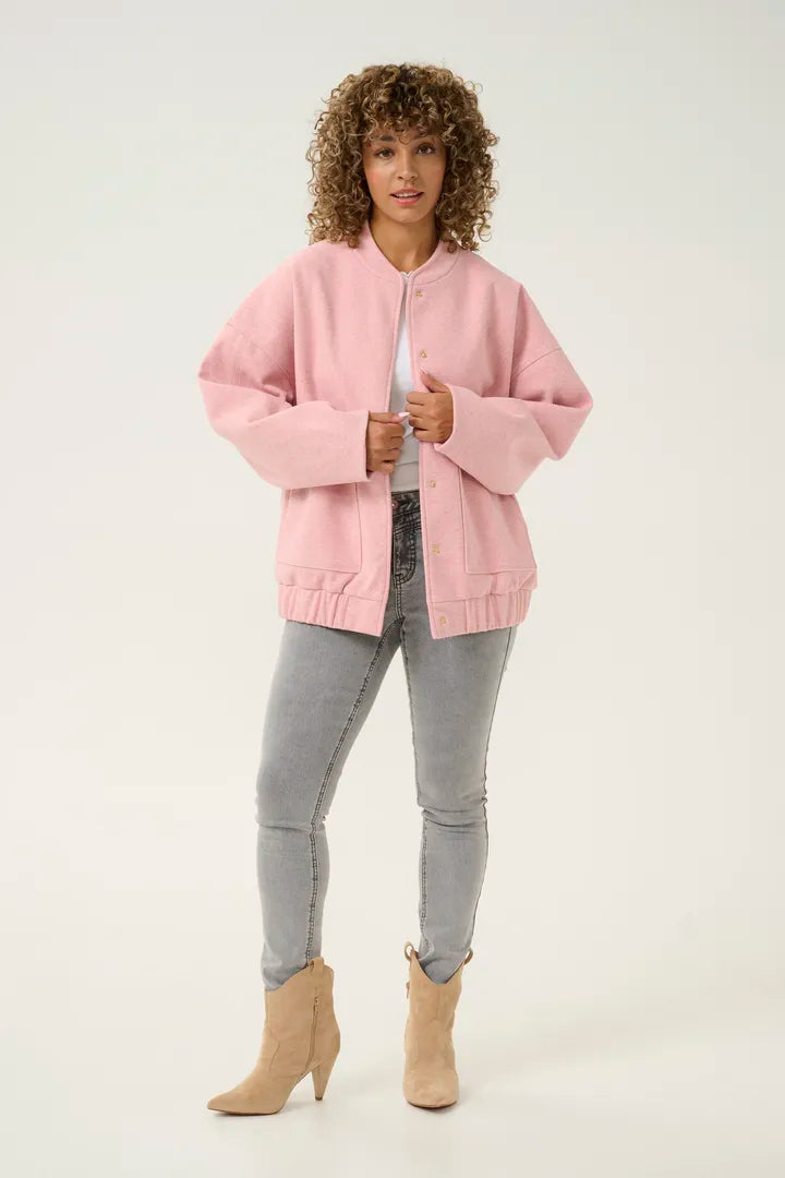 Blouson aviateur rose bonbon