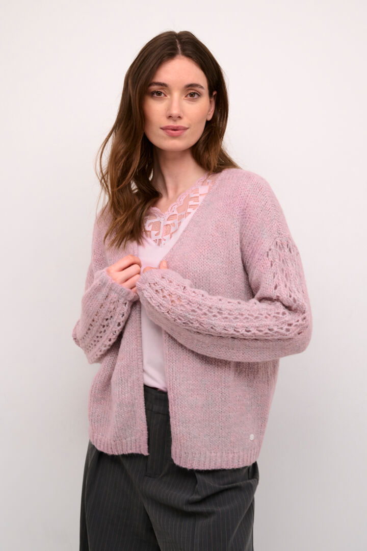 Cardigan avec dentelle intégrée