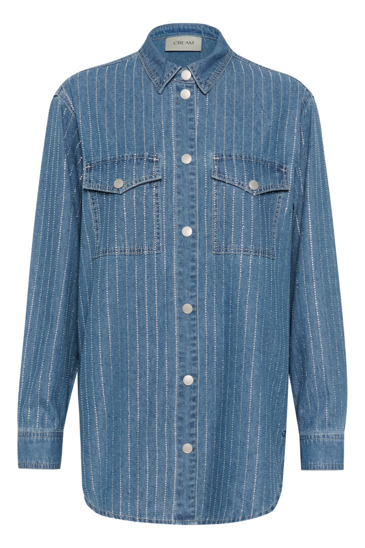 Chemise denim et rayures