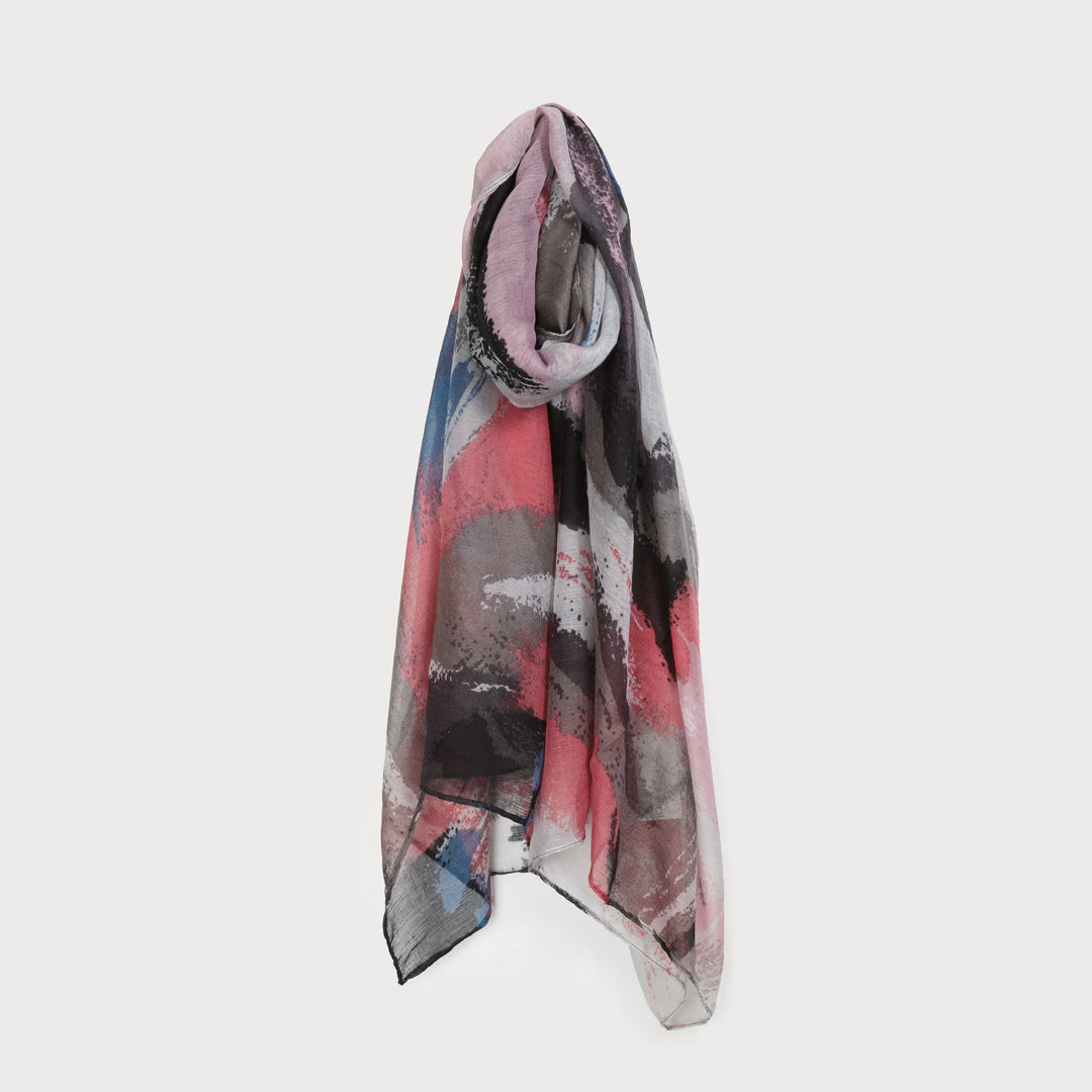 Foulard léger à motif de coups de pinceau