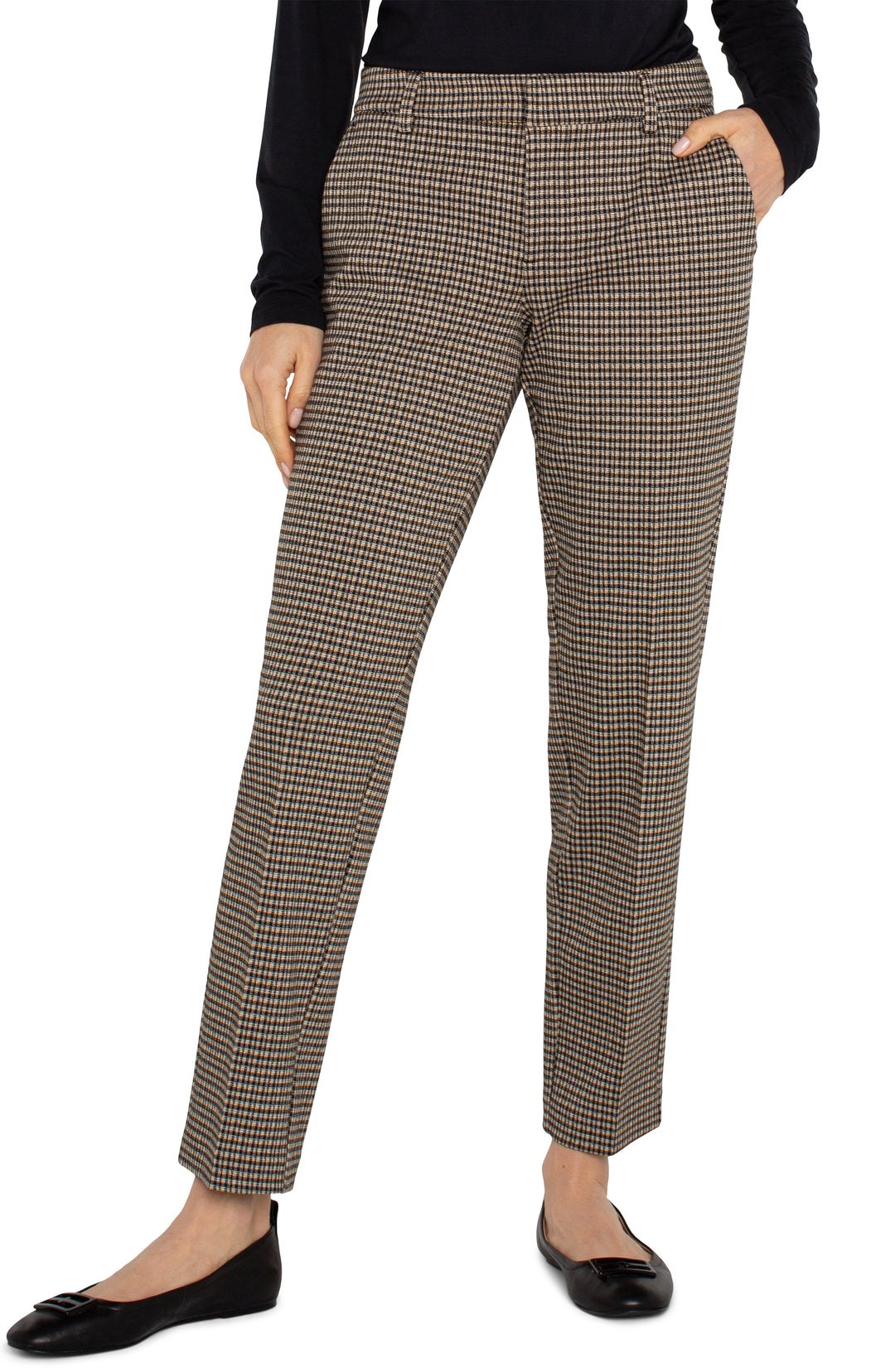 Pantalon chic et confortable avec minis carreaux