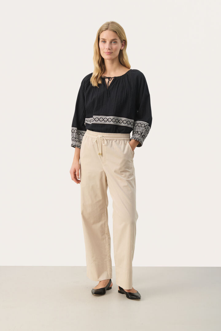 Pantalon décontracté en coton