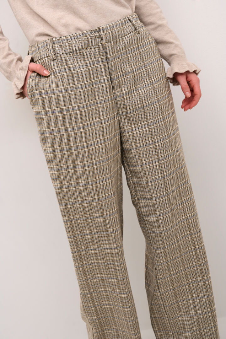 Pantalon de tailleur avec minis carreaux