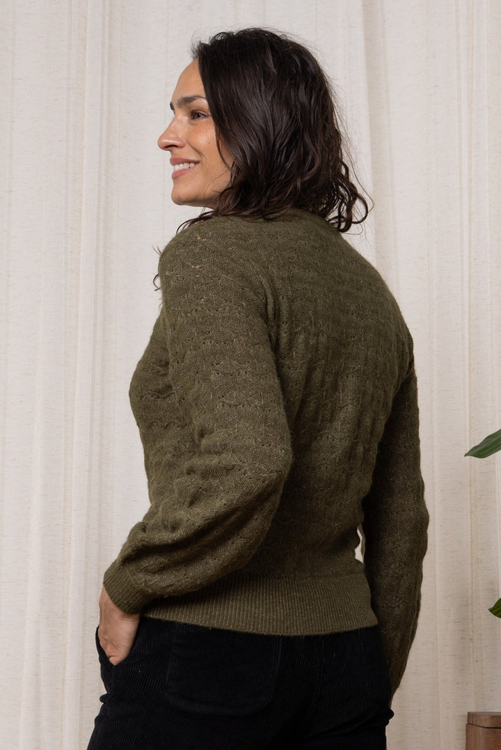 Pull en maille pointelle