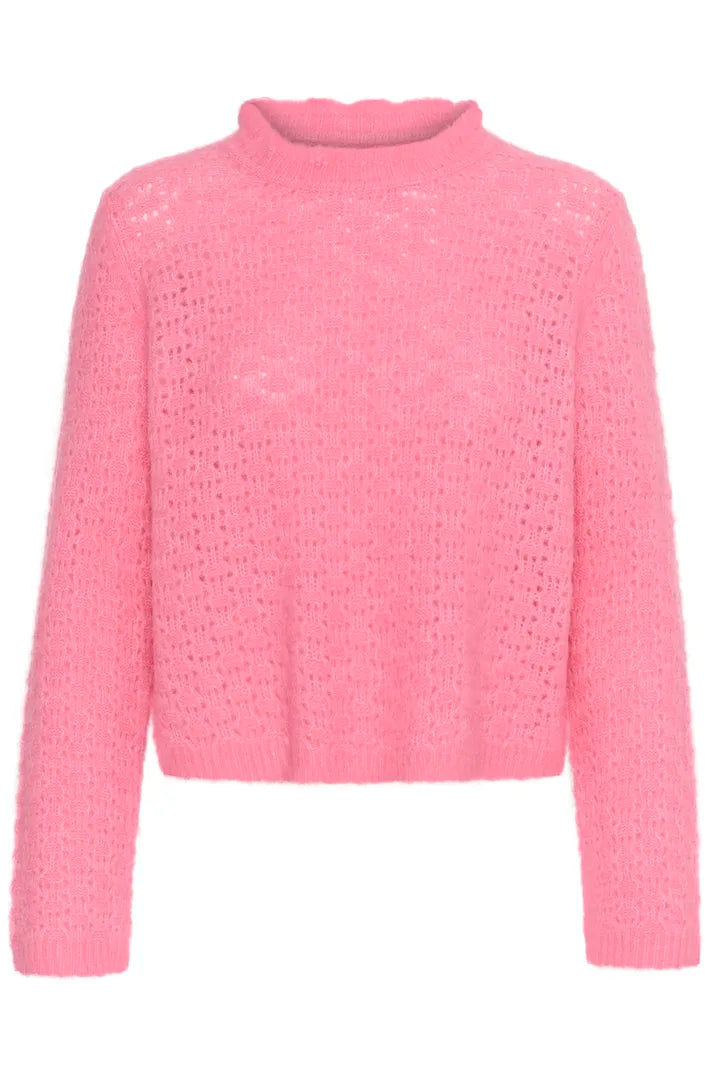 Pull rose en laine