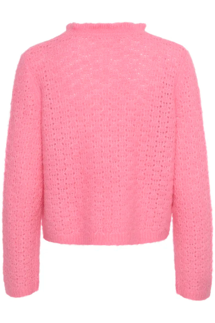 Pull rose en laine