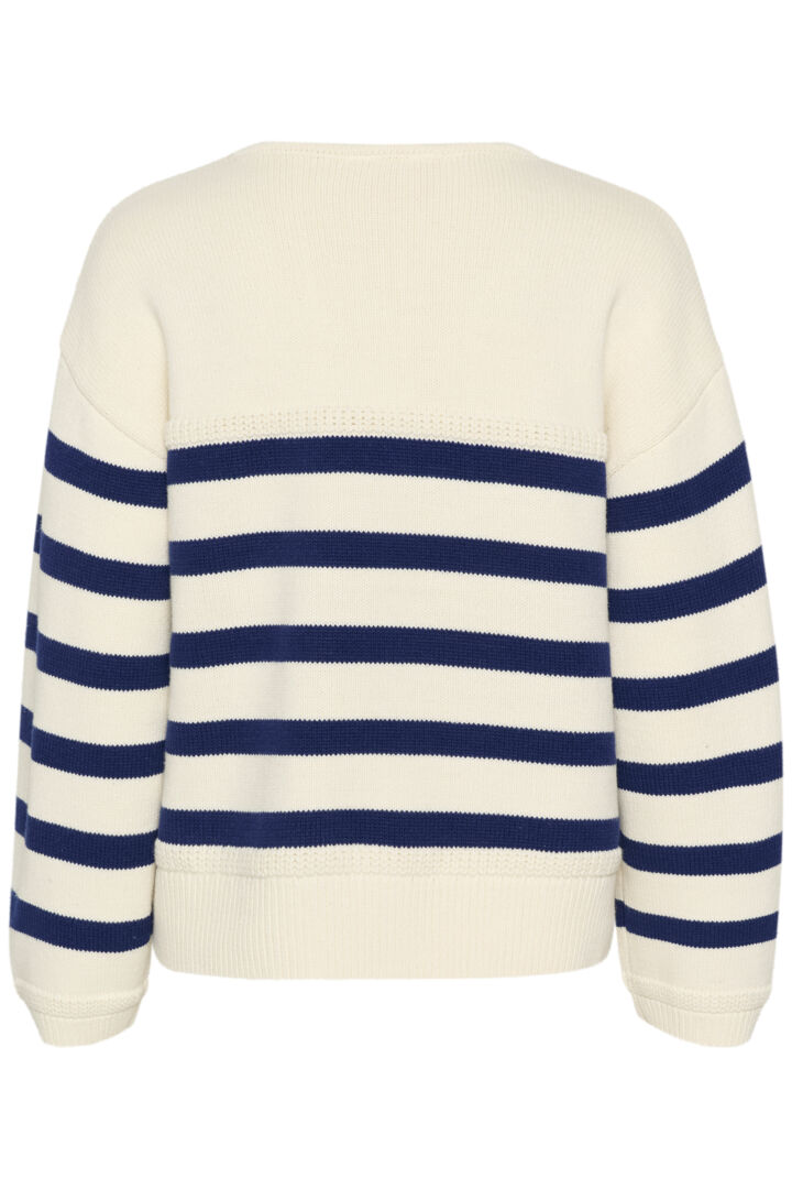 Pull tricot avec rayures horizontales