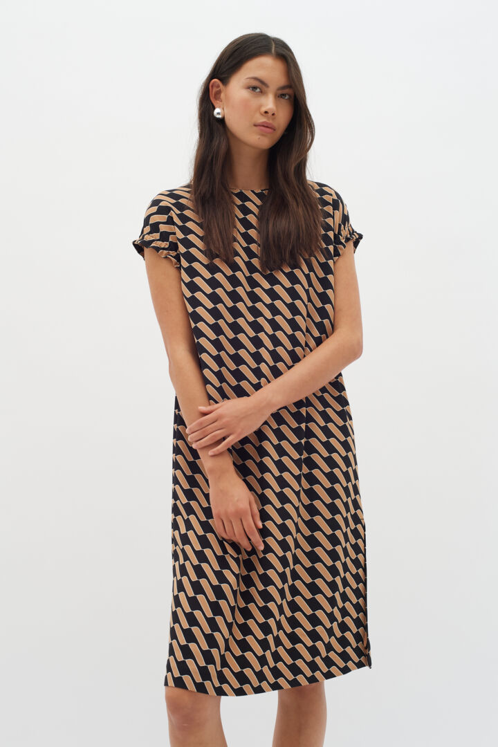 Robe à motifs rectangulaires