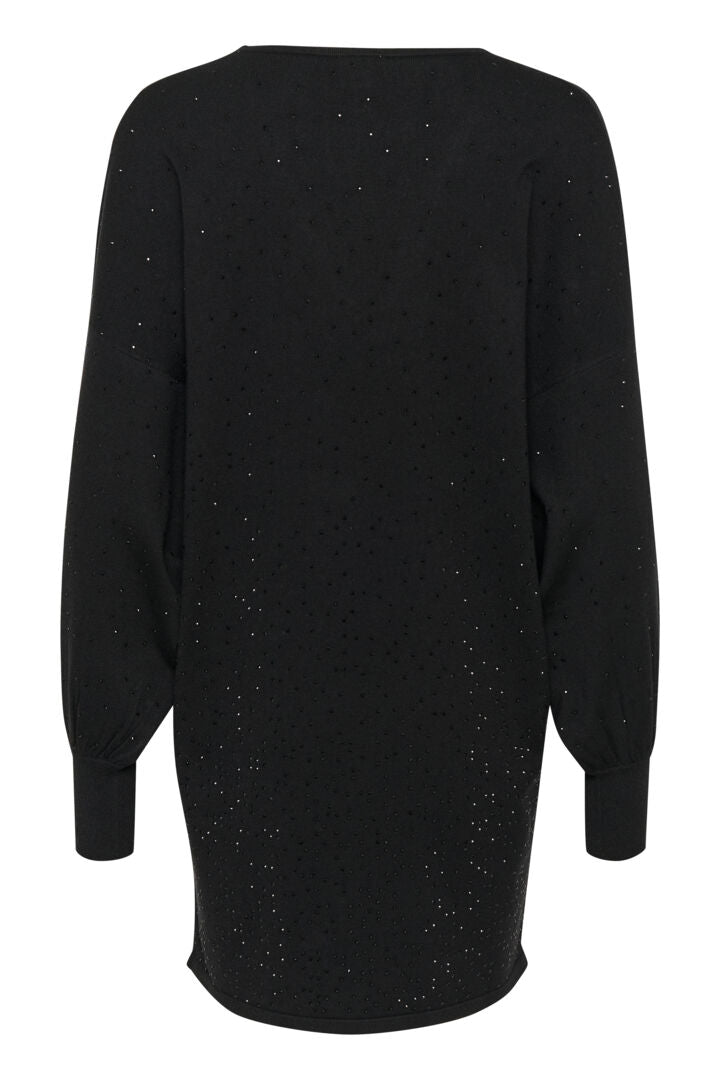 Robe avec strass noirs