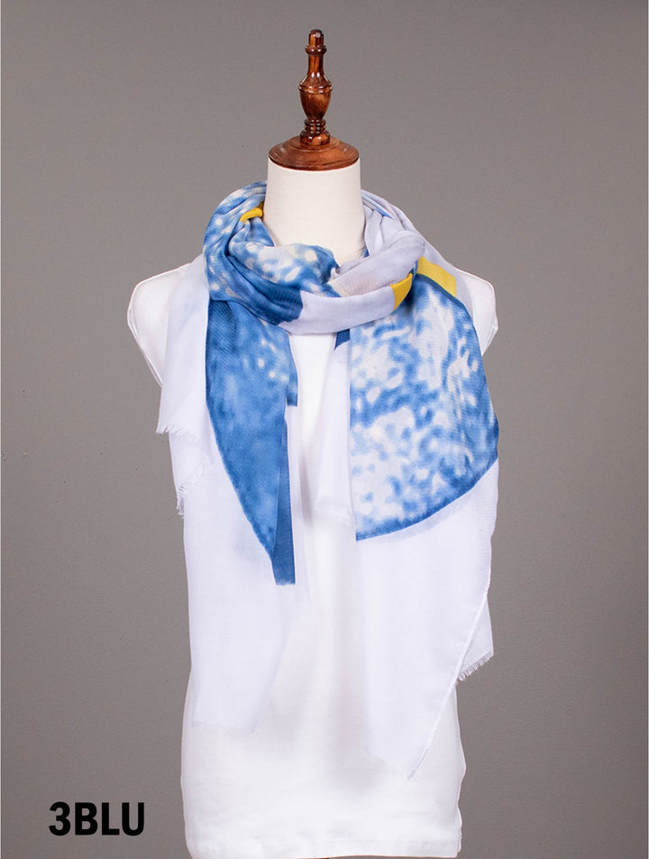 Foulard à motifs tachetés avec formes circulaires