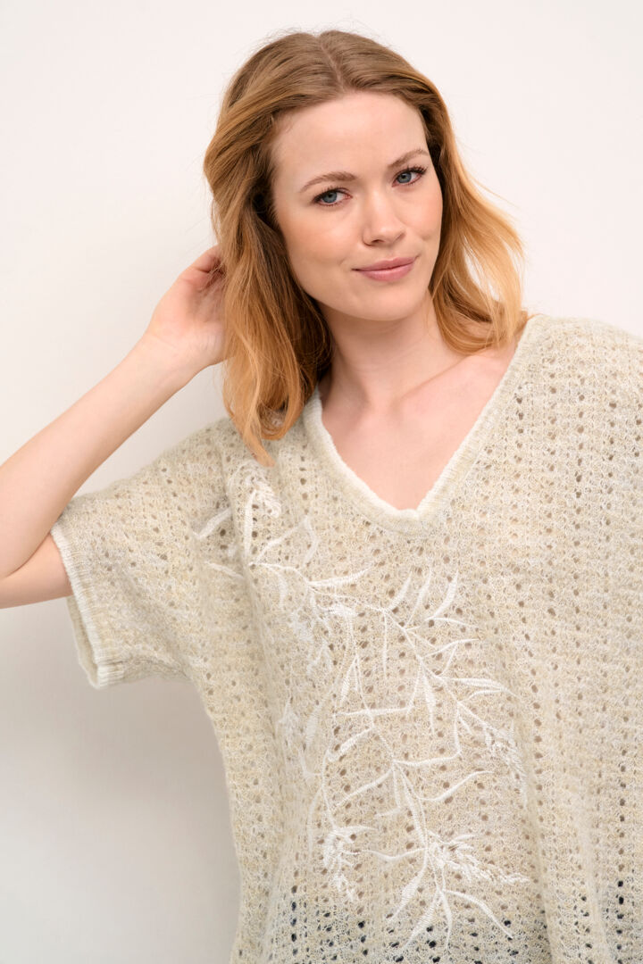 Tricot avec broderies