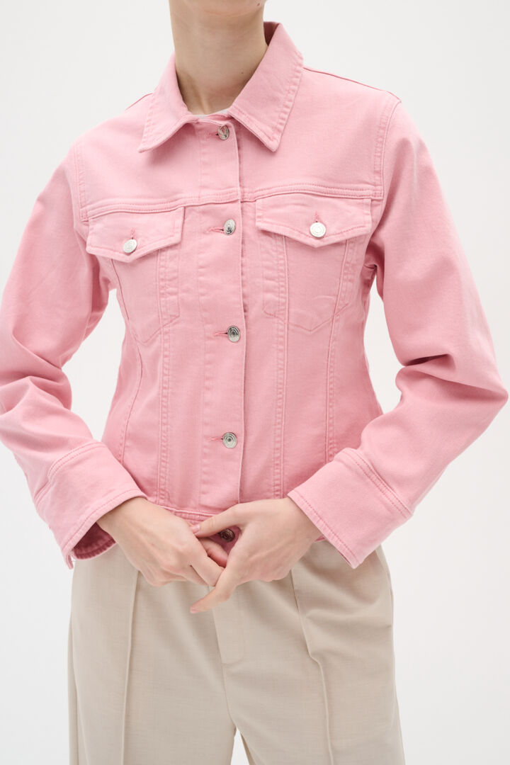 Veste en jeans rose bonbon