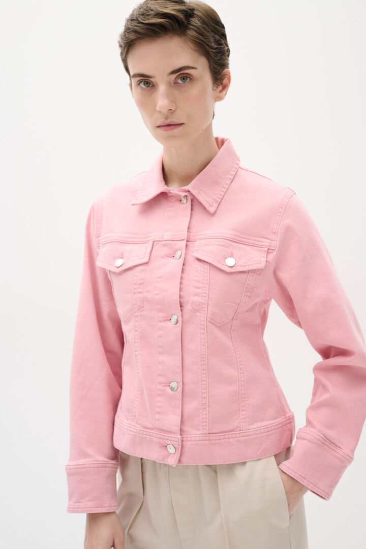 Veste en jeans rose bonbon