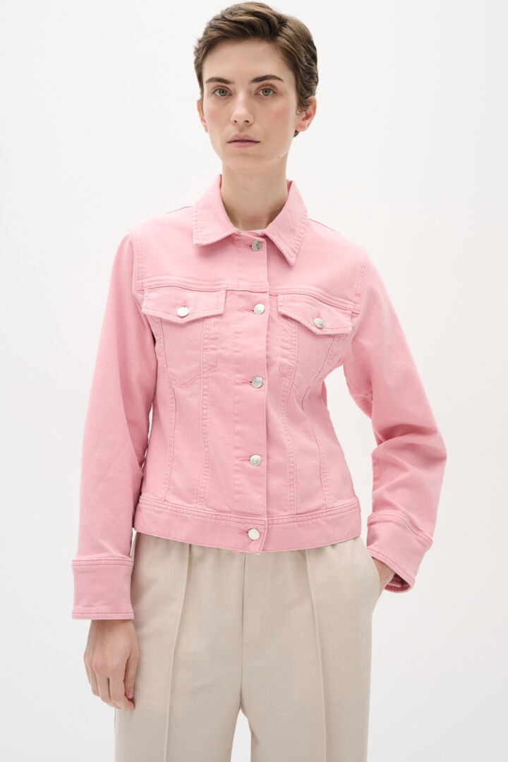 Veste en jeans rose bonbon