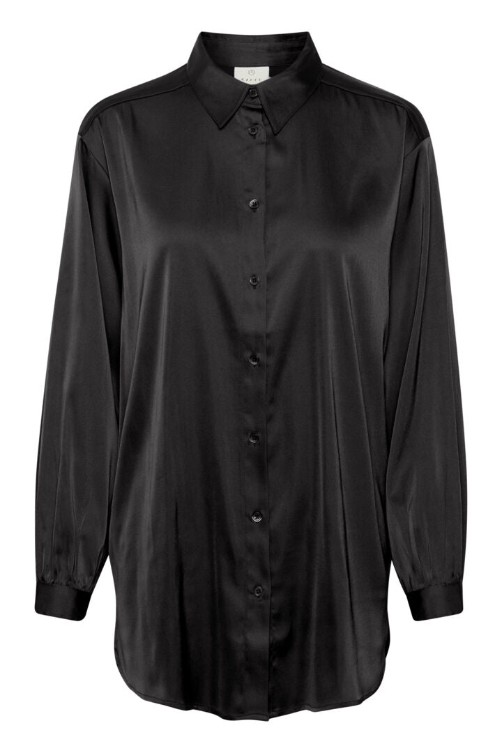 Blouse ample satinée