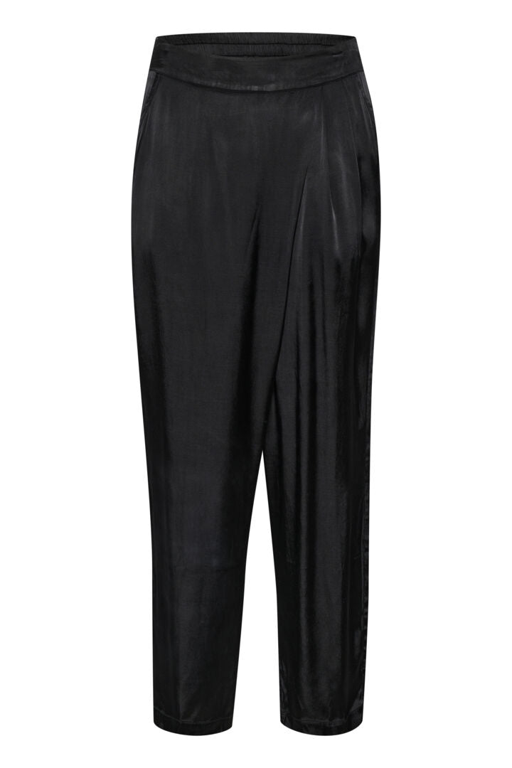 Pantalon satiné asymétrique