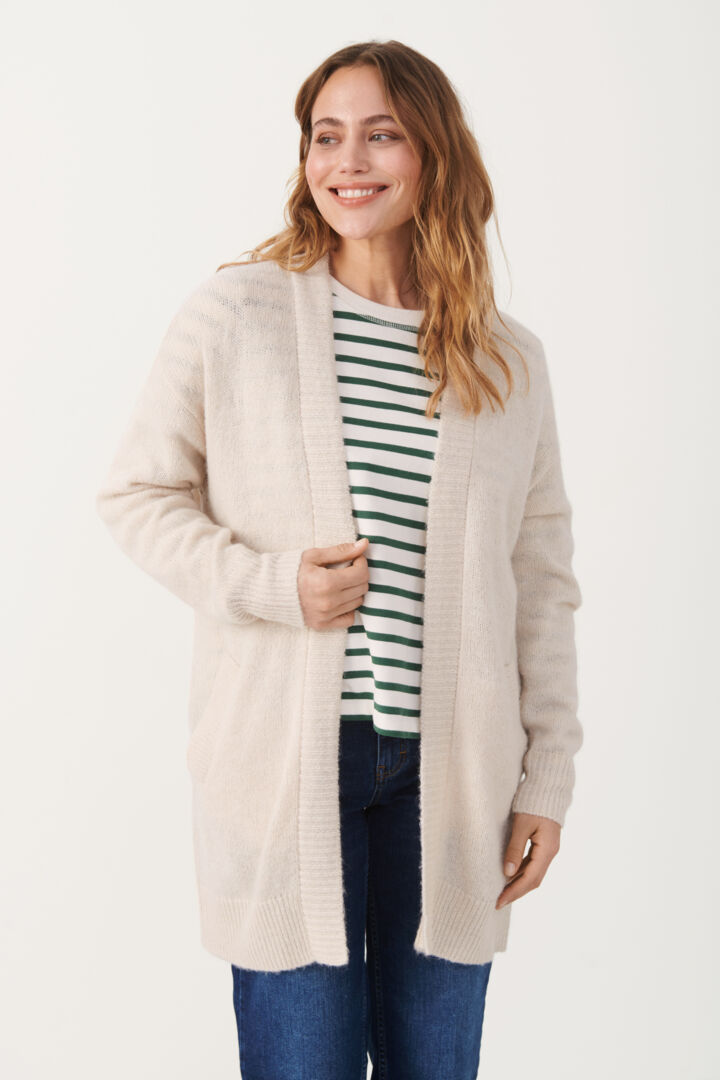 Cardigan long à poches utilitaires