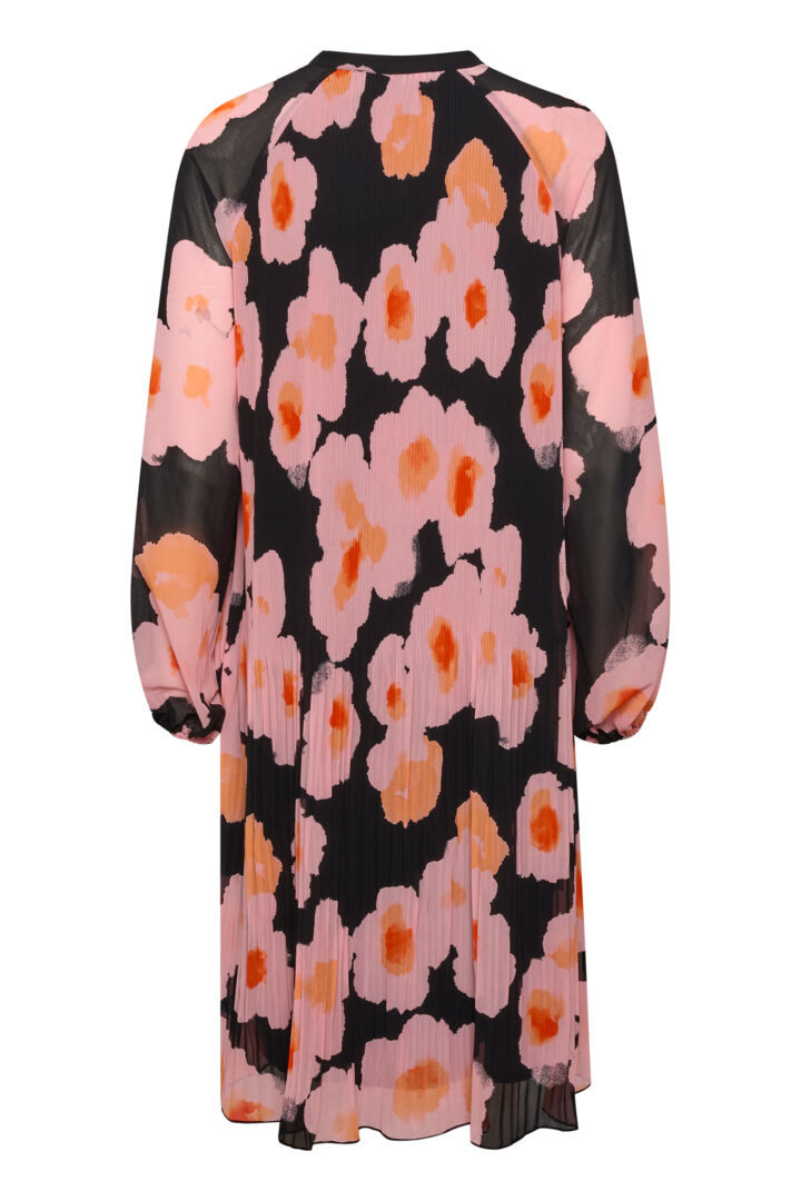 Robe légère plissée à motif floral